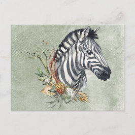Mooie Waterverf Zebra Briefkaart