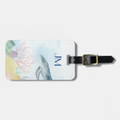 Mooie waterverf zee leven bagagelabel (Voorkant horizontaal)