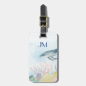 Mooie waterverf zee leven bagagelabel (Voorkant verticaal)