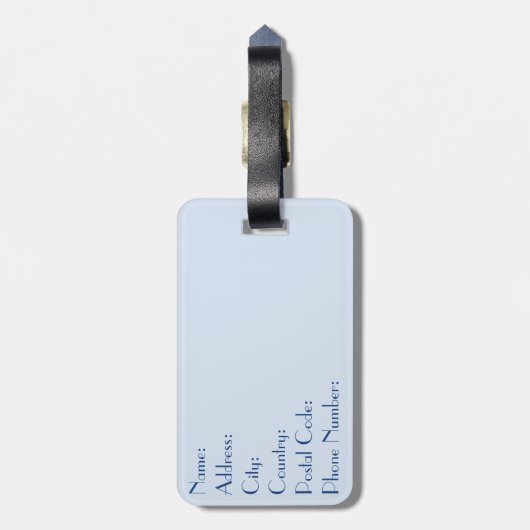 Mooie waterverf zee leven bagagelabel (Achterkant verticaal)