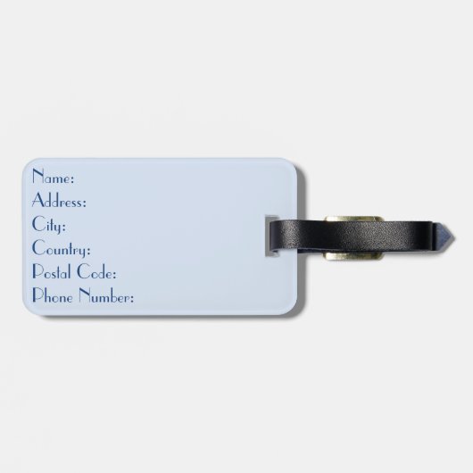 Mooie waterverf zee leven bagagelabel (Achterkant horizontaal)