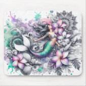 Mooie Waterverf Zeemeermin Muismat (Voorkant)