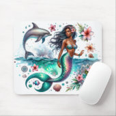 Mooie Waterverf Zeemeermin Muismat (Met muis)