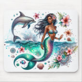 Mooie Waterverf Zeemeermin Muismat (Voorkant)