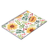 Mooie Waterverf zonnebloemen en bessen Notitieboek (Linkerzijde)