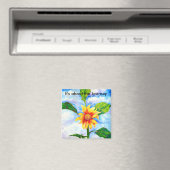 Mooie waterverf Zonnebloemschilderij Magneet (Insitu (Vaatwasser))