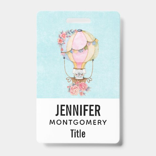 Mooie Waterverfballon Badge (Voorzijde)