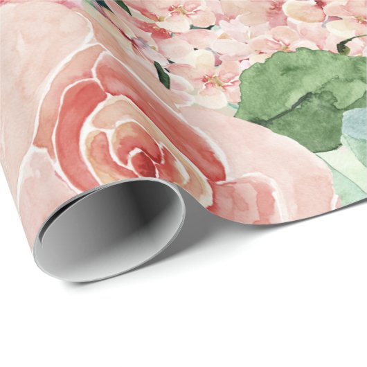 Mooie Waterverfrozen Bruiloft Cadeaupapier (Rol Hoek)