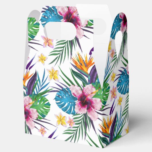 Mooie waterverven voor tropische verf bedankdoosjes (Geopend)