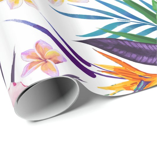 Mooie waterverven voor tropische verf cadeaupapier (Rol Hoek)