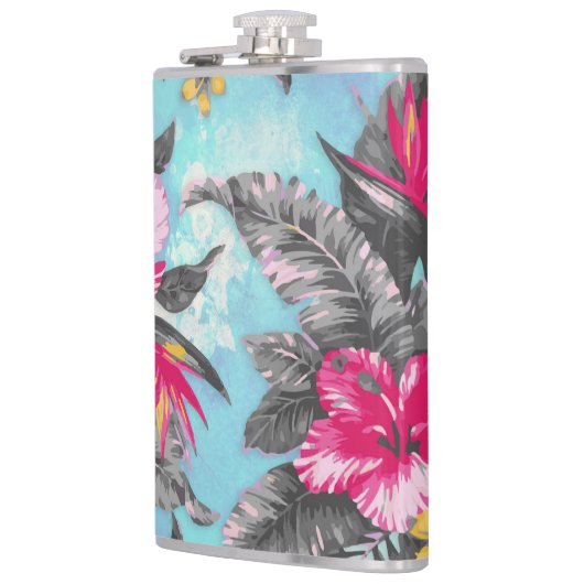 Mooie waterverven voor tropische verf heupfles (Links)