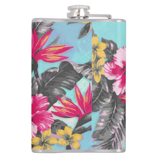 Mooie waterverven voor tropische verf heupfles (Achterkant)