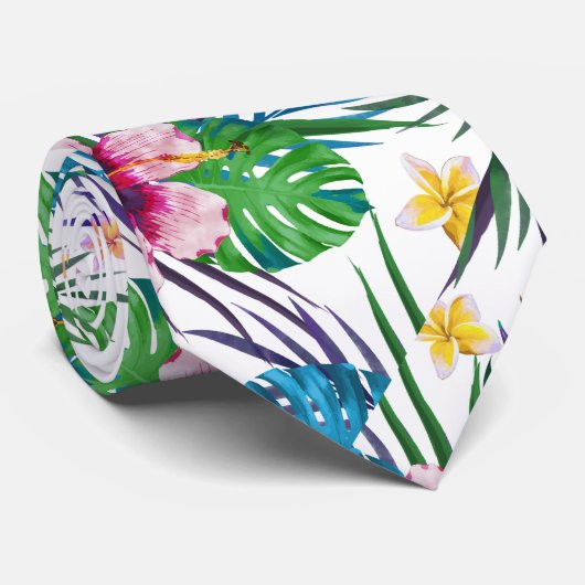 Mooie waterverven voor tropische verf stropdas (Opgerold)