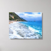 Mooie Waves Beach Scene Canvas Afdruk (Voorkant)