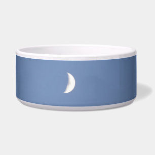Mooie Waxing Crescent Moon in Daglicht Dog Bow Voerbakje