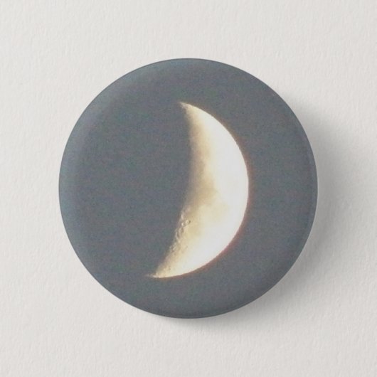 Mooie Waxing Crescent Moon in Dusk Button (Voorkant)