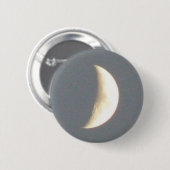 Mooie Waxing Crescent Moon in Dusk Button (Voorkant /achterkant)