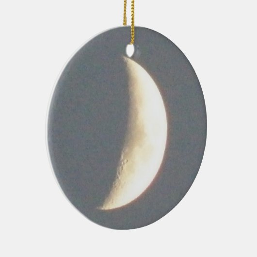 Mooie Waxing Crescent Moon in Dusk Custom Keramisch Ornament (Rechts)