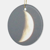 Mooie Waxing Crescent Moon in Dusk Custom Keramisch Ornament (Links)