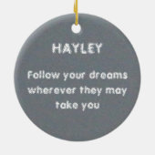 Mooie Waxing Crescent Moon in Dusk Custom Keramisch Ornament (Achterkant)