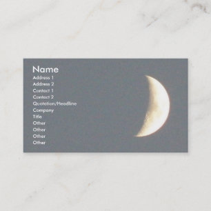 Mooie Waxing Crescent Moon in Dusk Custom Visitekaartje