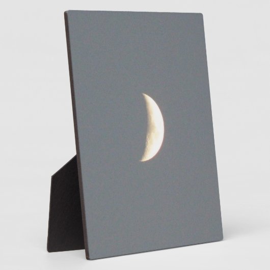 Mooie Waxing Crescent Moon in Dusk Plaque Fotoplaat (Zijkant)