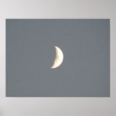 Mooie Waxing Crescent Moon in Dusk Print (Voorkant)