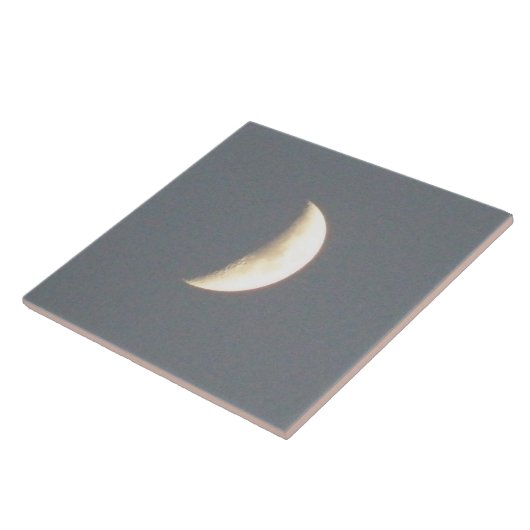 Mooie Waxing Crescent Moon in Dusk Tile Tegeltje (Zijkant)