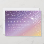 Mooie webhalloween-wedstrijd voor mousserende spin kaart (Voorkant)