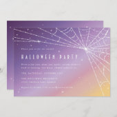 Mooie webhalloween-wedstrijd voor mousserende spin kaart (Voorkant / Achterkant)