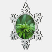Mooie weed tin sneeuwvlok ornament (Rechts)