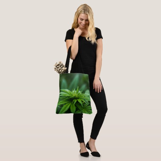 Mooie weed tote bag (Op model)