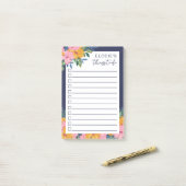 Mooie Weelderige Bloemen - Aangepaste Naam Takenli Post-it® Notes (Op bureau)