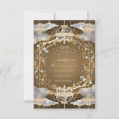 Mooie weelderige goud en kristallen bruiloft RSVP kaartje (Voorkant)