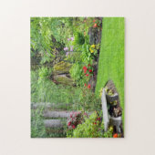 Mooie weelderige groene tuin print puzzel legpuzzel (Verticaal)