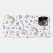 Mooie Weer Doodlepatroon Case-Mate iPhone Case (Achterkant (horizontaal))