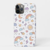 Mooie Weer Doodlepatroon Case-Mate iPhone Case (Achterkant)