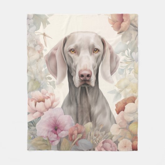 Mooie Weimaraner Fleece Deken (Voorkant)