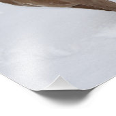 Mooie Weimaraner in de sneeuw Foto Afdruk (Hoek)