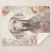 Mooie Weimaraner Sherpa Deken (Voorkant (horizontaal))
