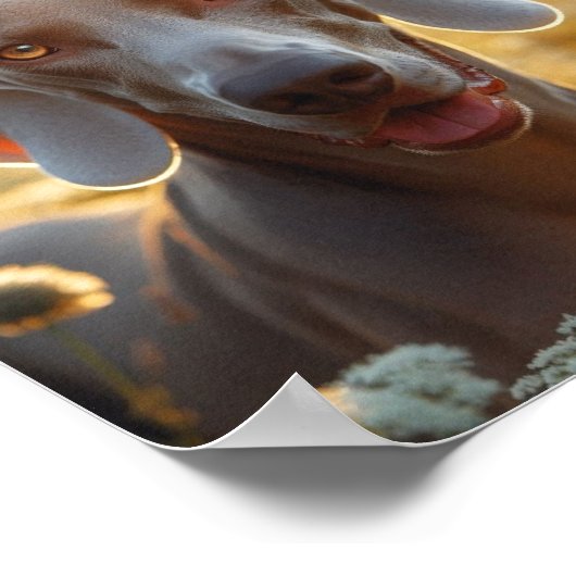 Mooie Weimaraner voor Hondenliefhebbers Poster (Hoek)
