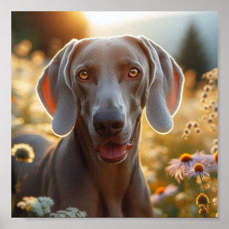 Mooie Weimaraner voor Hondenliefhebbers Poster