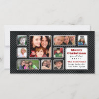 Mooie Weinig Kaart van de Foto van de Collage van