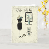 Mooie Weinig Zwarte Kaart van de Verjaardag/van de (Gele Bloem)