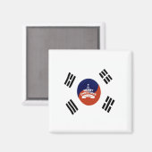 Mooie wensen voor Zuid-Korea: prettige kerst Magneet (Voorkant / Achterkant)