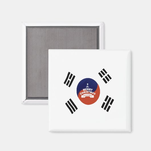 Mooie wensen voor Zuid-Korea: prettige kerst Magneet (Voorkant / Achterkant)