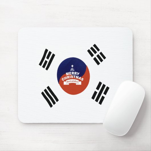 Mooie wensen voor Zuid-Korea: prettige kerst Muismat (Met muis)