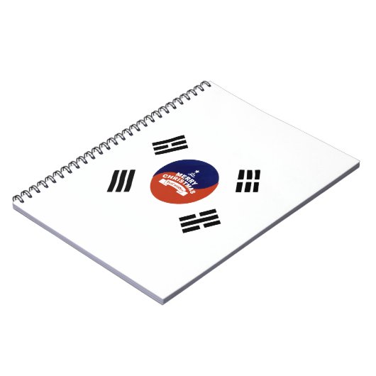 Mooie wensen voor Zuid-Korea: prettige kerst Notitieboek (Linkerzijde)