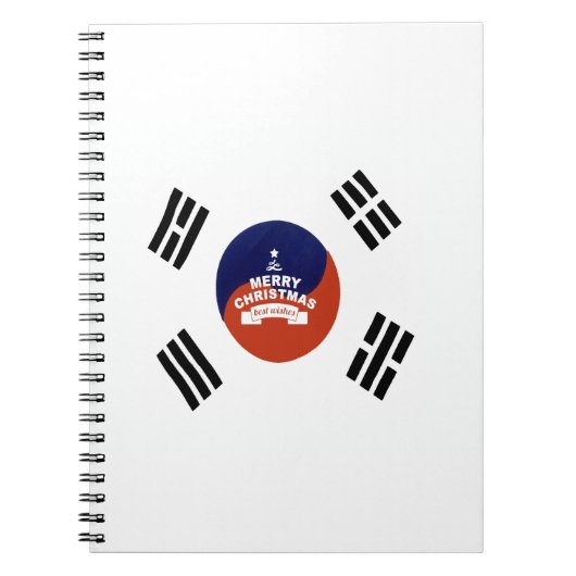 Mooie wensen voor Zuid-Korea: prettige kerst Notitieboek (Voorkant)