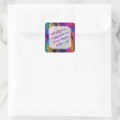 Mooie wereld vierkante sticker (Tas)